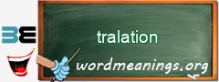 WordMeaning blackboard for tralation